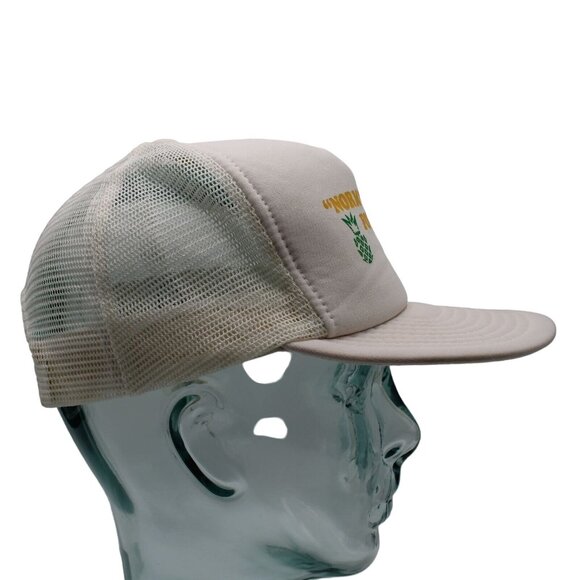 Norms The Best For Nes White Snapback Trucker Hat Pineapple Hula Girl Vintage - Picture 6 of 9